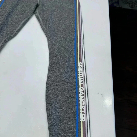 Spiritual Gangster Heather Gray High-Rise Multi Colored Stripes  Leggings Size S - Picture 12 of 13